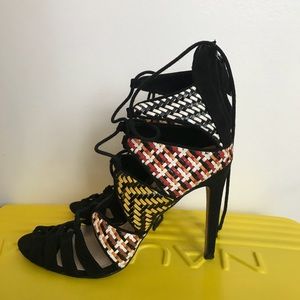 Zara Lace-Up Stiletto Sandals